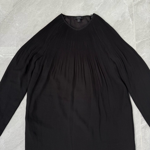 Women’s COS Pleated High Neck Long Sleeve Tunic Dress Size 2 - Picture 3 of 16